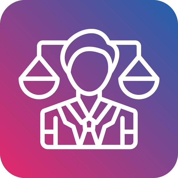 Vector vector design attorney icon style