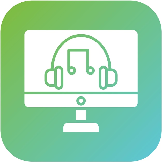 Vector Design Audio Streaming Icon Stijl