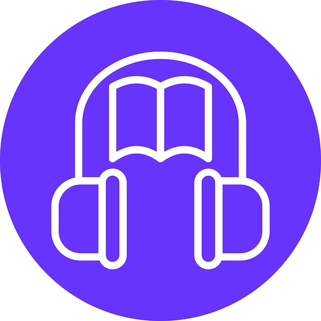 Vector Design Audiobook Icon Style