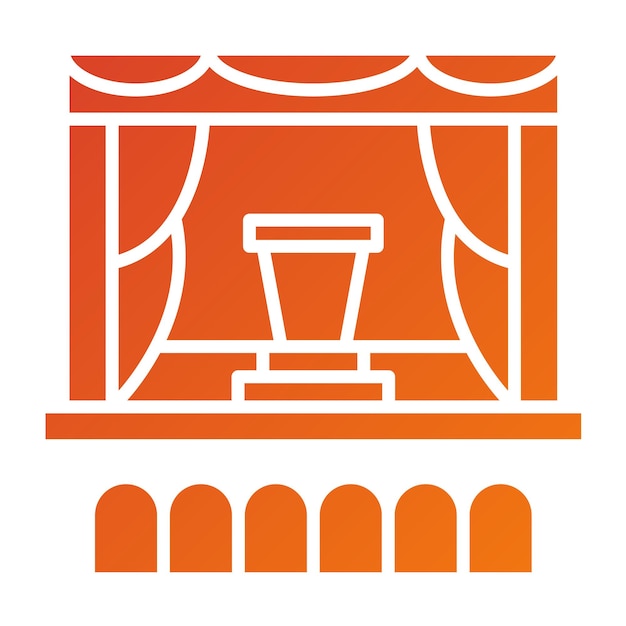Vector Design Auditorium Icon Stijl