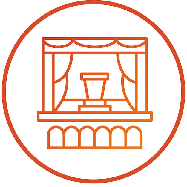 Vector Design Auditorium Icon Stijl
