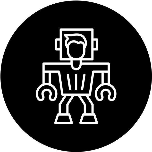 Vector Design Augmenting Robot Icon Style