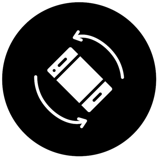 Progettazione vettoriale stile di icona di rotazione automatica