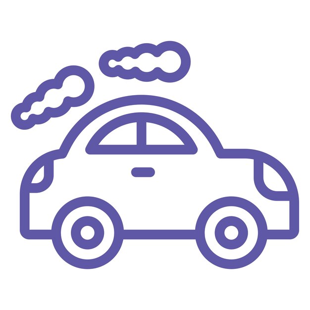 Vector Design Auto Vervuiling Icon Stijl