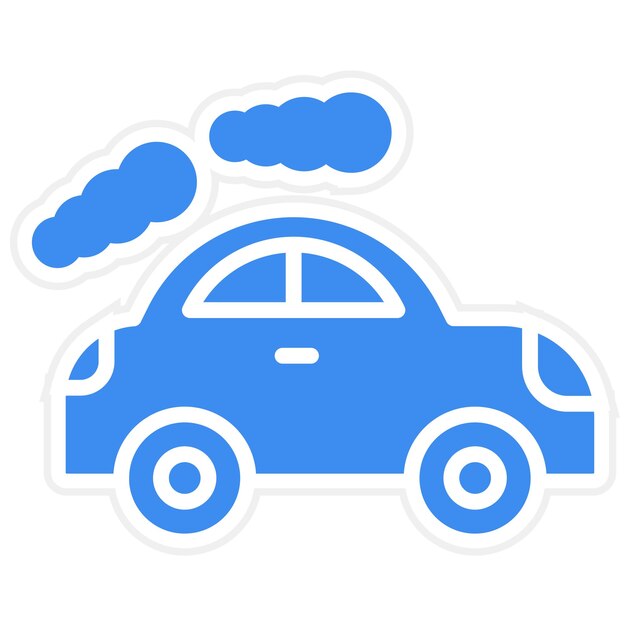 Vector Design Auto Vervuiling Icon Stijl