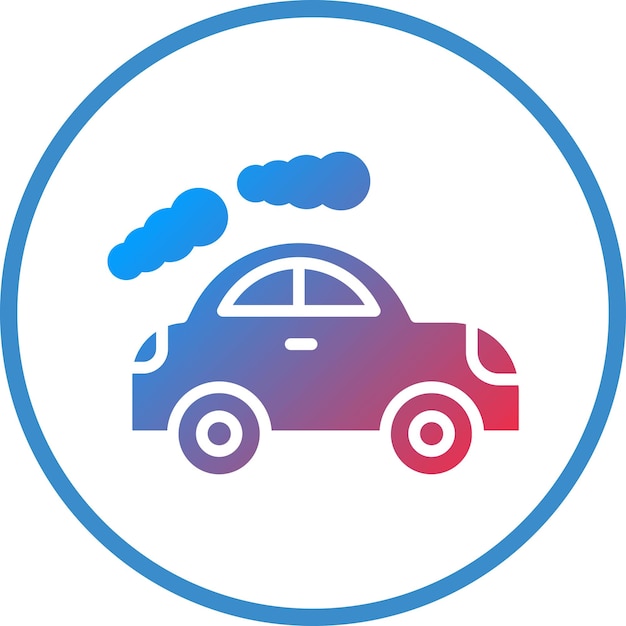 Vector Design Auto Vervuiling Icon Stijl