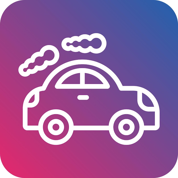 Vector Design Auto Vervuiling Icon Stijl