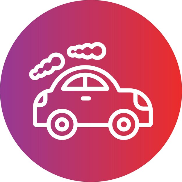 Vector Design Auto Vervuiling Icon Stijl