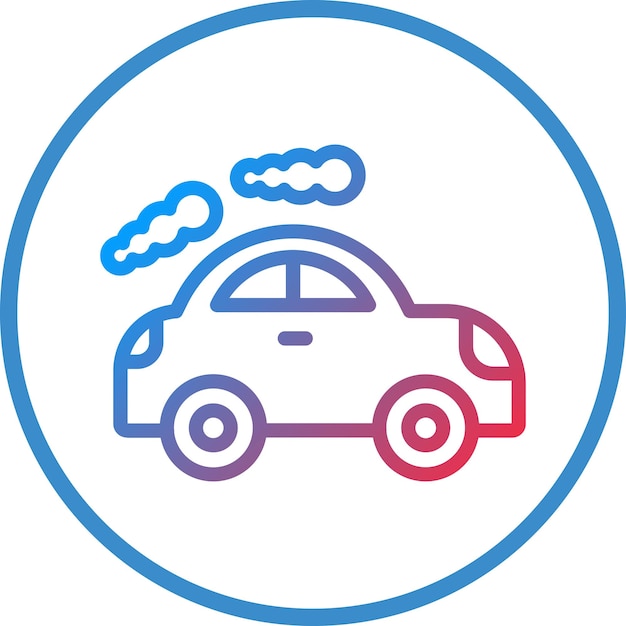 Vector Design Auto Vervuiling Icon Stijl