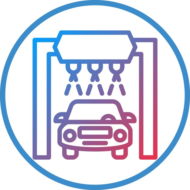 Vector vector design automated car wash icon style