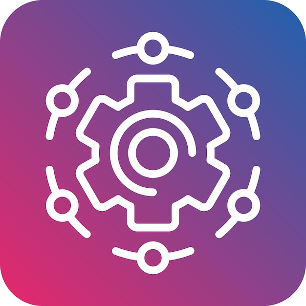 Vector Design Automation Icon Style