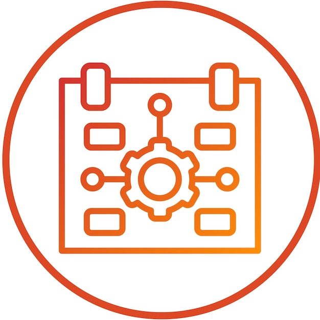 Vector Design Automatische Scheduling App Icon Style