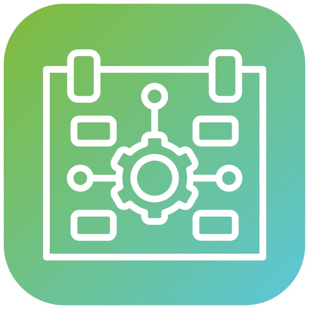 Vector Design Automatische Scheduling App Icon Style