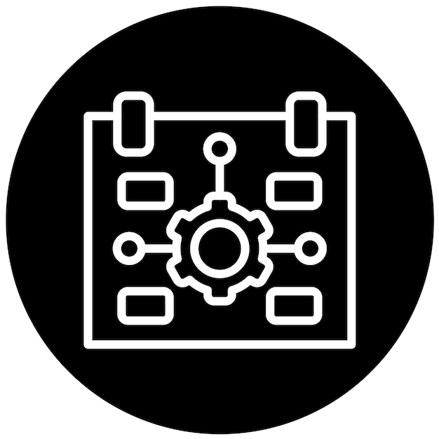 Vector Design Automatische Scheduling App Icon Style