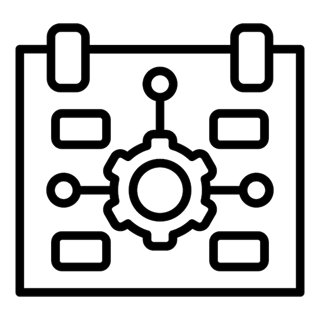 Vector Design Automatische Scheduling App Icon Style