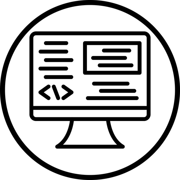 Векторный дизайн Backend Development Icon Style