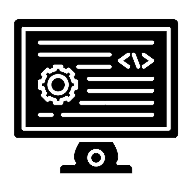 Vector Design Backend Development Icon Style