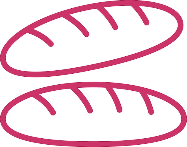 Vector Design Baguette Ballet Icon Stijl