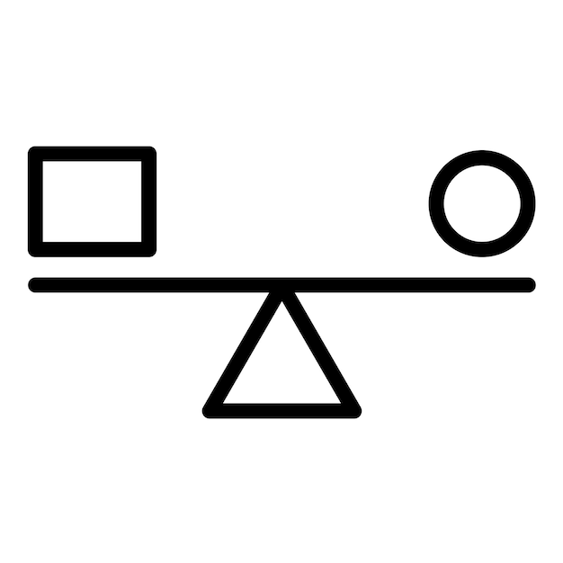 Vettore stile dell'icona di bilanciamento del disegno vettoriale