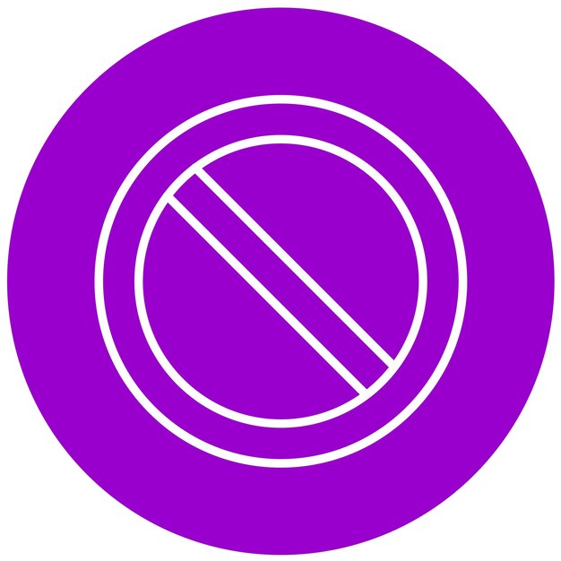 Vector Design Banned Icon Style