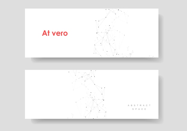 Vettore rete di banner di progettazione vettoriale con punti e linee di connessione tecnologia astratta e background medico