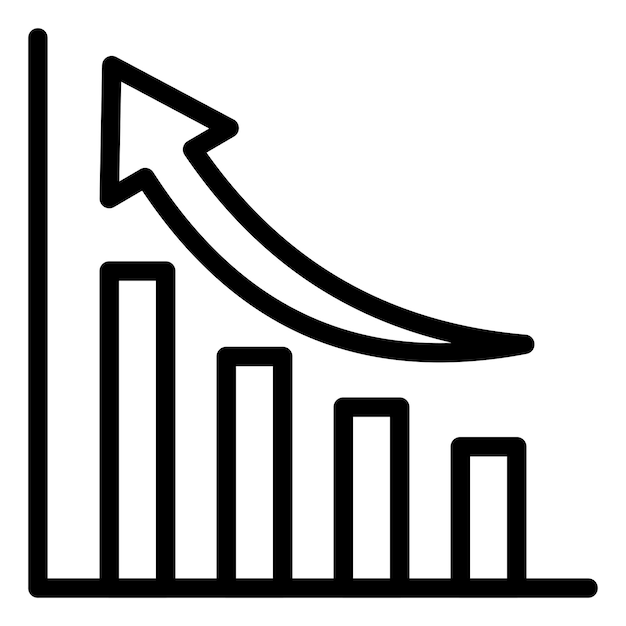 터 디자인 바 차트 아이콘 스타일