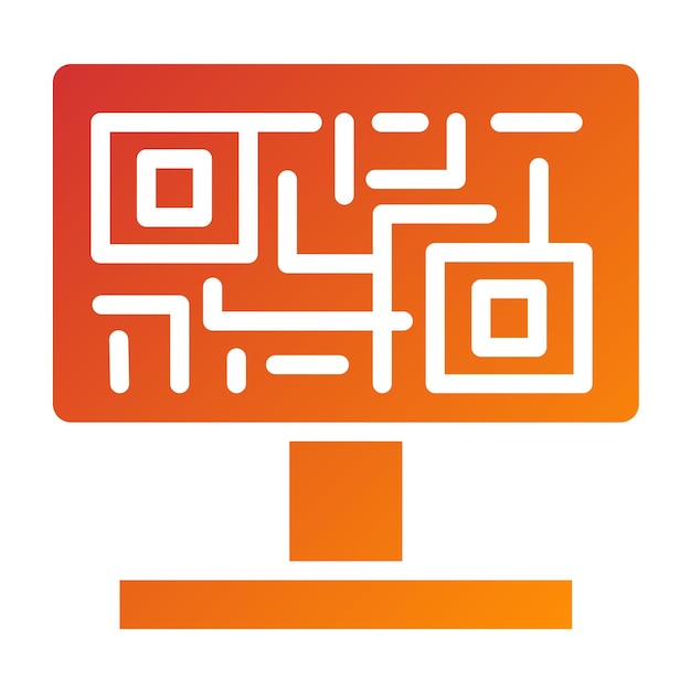 터 디자인 바코드 아이콘 스타일