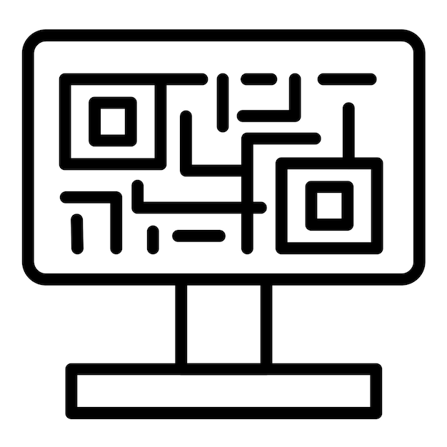 터 디자인 바코드 아이콘 스타일