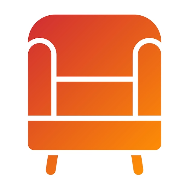 Vector Design Barrel Chair Icon Stijl