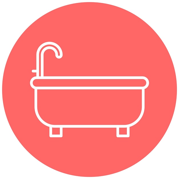 Vector Design Bathtub Icon Style