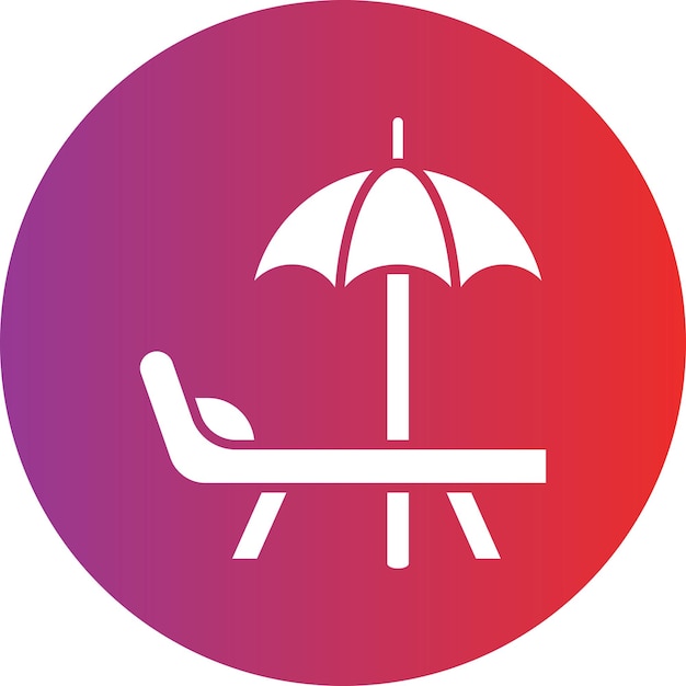 Vector Design Beach Umbrella Icon Stijl