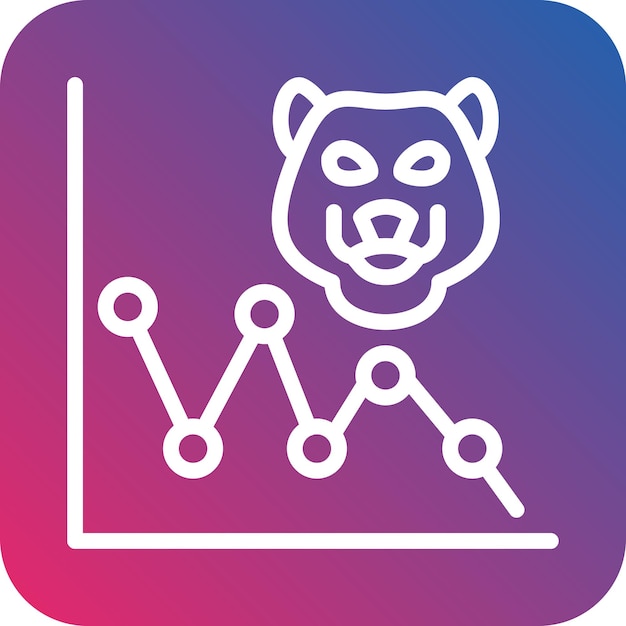 Vector vector design bear market icon style