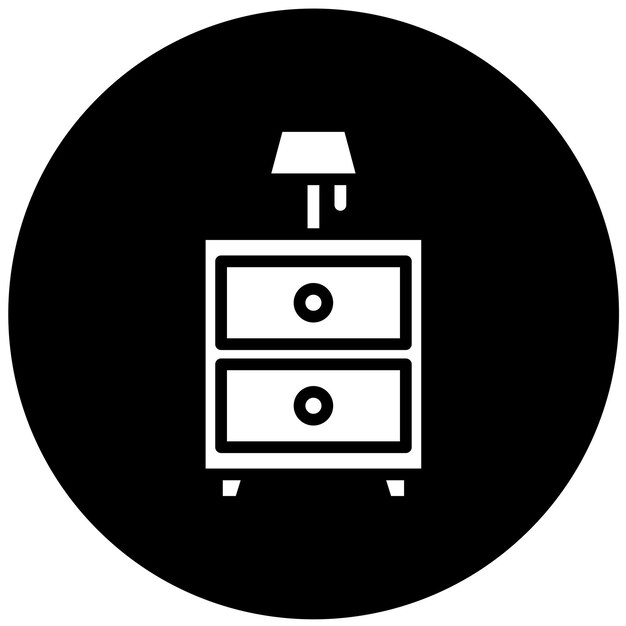 Vector Design Bedside Table Icon Style