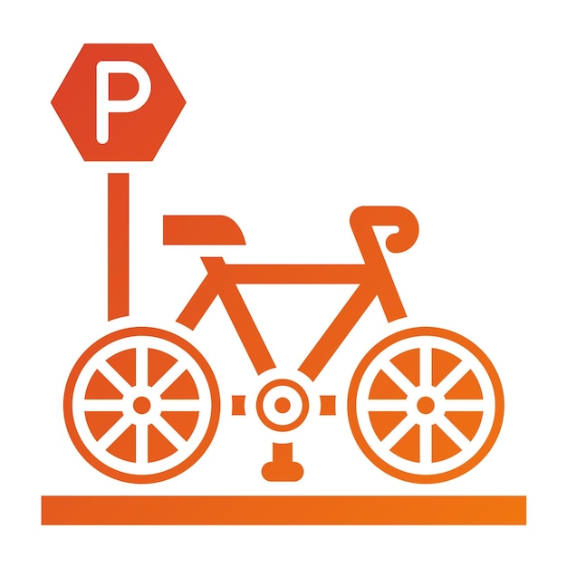 Vector vector design bicycle parking icon style