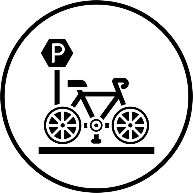 Vector vector design bicycle parking icon style