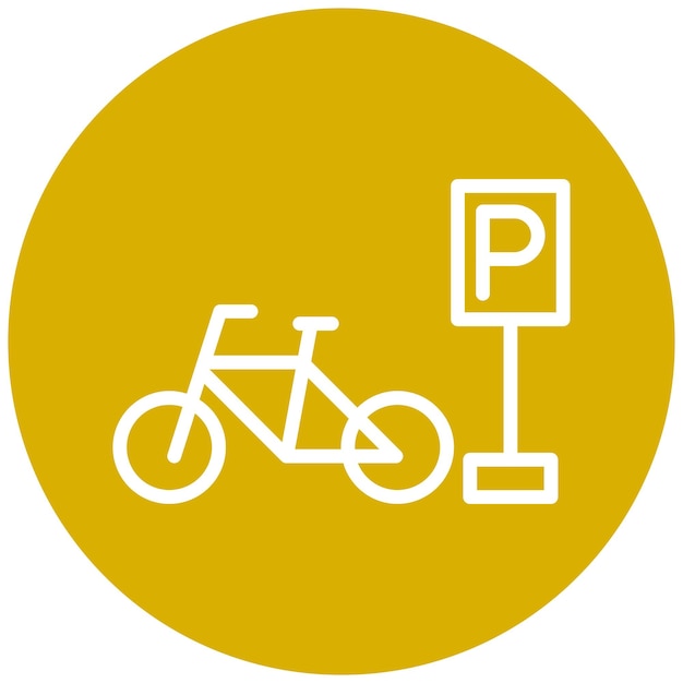 Vector Design Bicycle Parking Icon Style