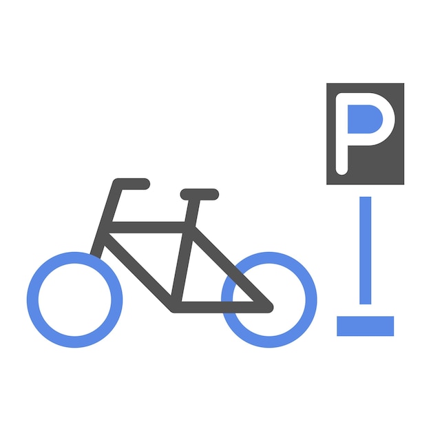 Vector Design Bicycle Parking Icon Style