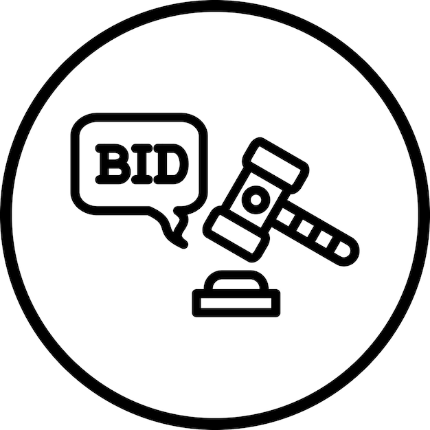 Vector vector design bid icon style