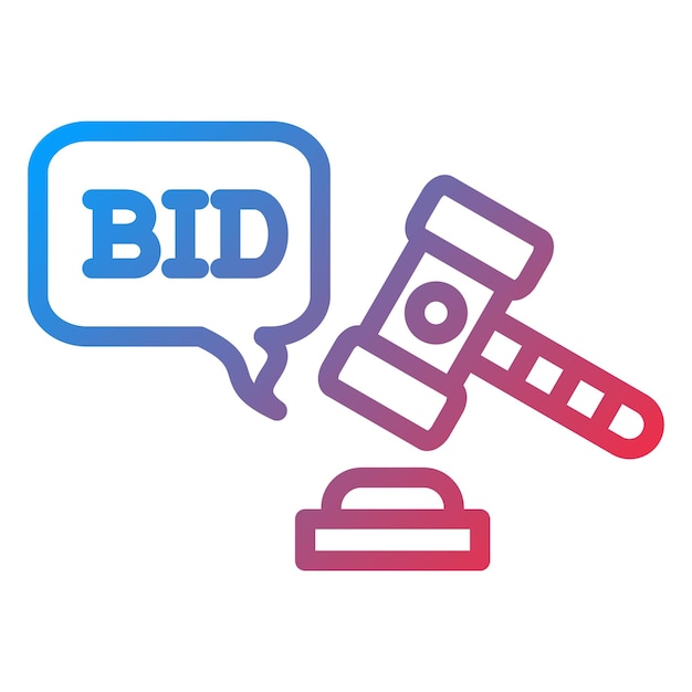 Vector vector design bid icon style