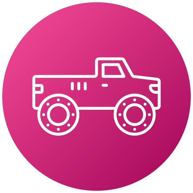 Vector Design Bigfoot Car Icon Style