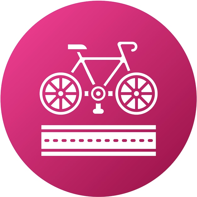 Vector Design Bike Lane Icon Style