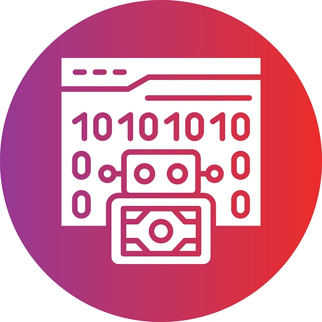 Vector Design Binary Code Icon Style