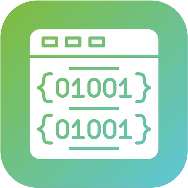 Vector Design Binary Code Icon Style