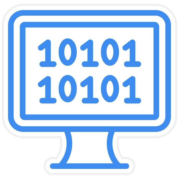 Vector Design Binary Icon Style