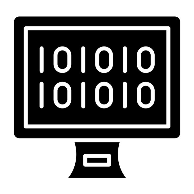 Vector Design Binary Icon Style