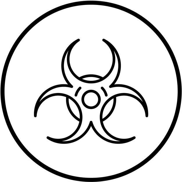 Vector vector design biohazard icon style