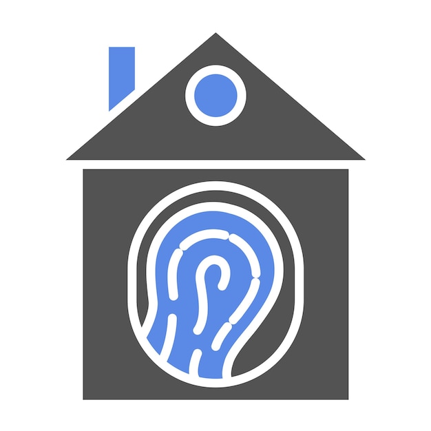 Vector vector design biometric home icon style