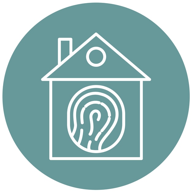 Vector vector design biometric home icon style