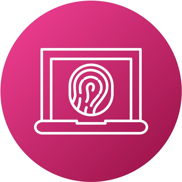 Vector vector design biometric laptop icon style