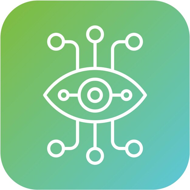 Vector Design Bionic Eye Icon Stijl